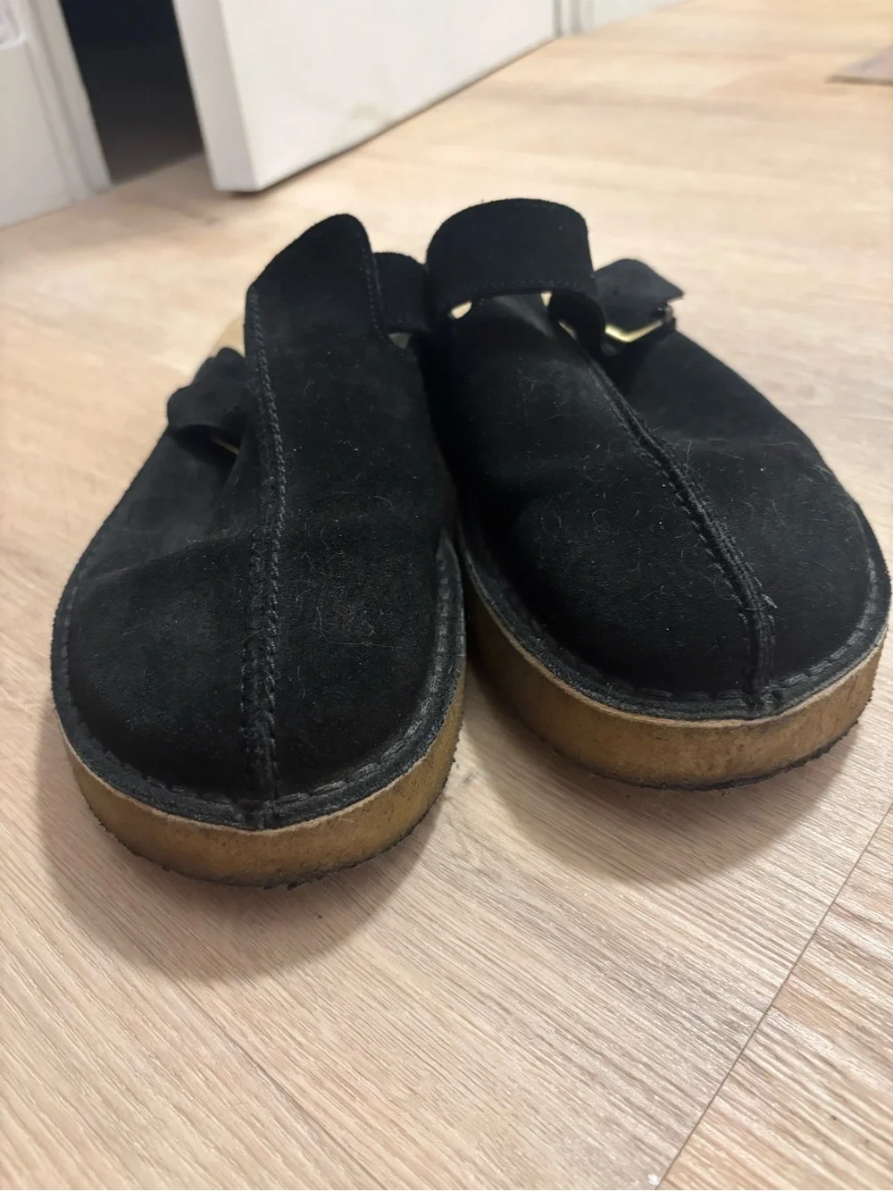 Clarks Originals Trek Mule Black Suede